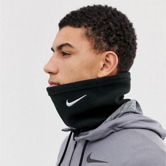 Nike Tech Fleece Pack Neck Warmer Black White Unisex Embroidered Swoosh Logo New - Picture 1 of 3
